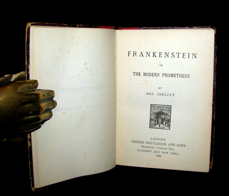 1888 Rare Book - FRANKENSTEIN  or, The Modern Prometheus by Mary Shelley