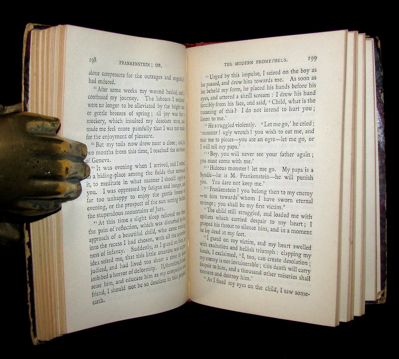 1888 Rare Book - FRANKENSTEIN  or, The Modern Prometheus by Mary Shelley
