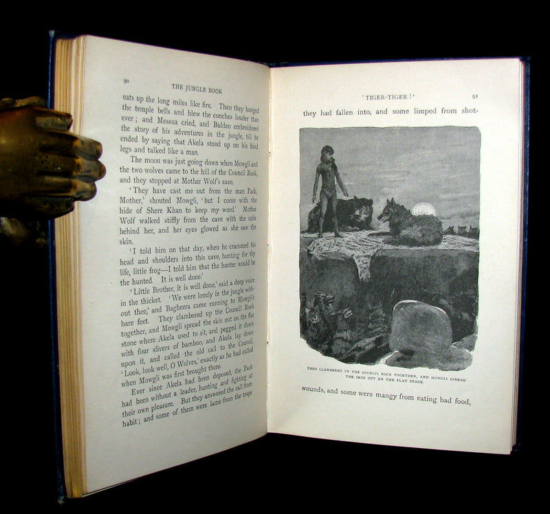 1897 Rare Book - The Jungle Book by Rudyard Kipling -  First Edition, 6th Printing