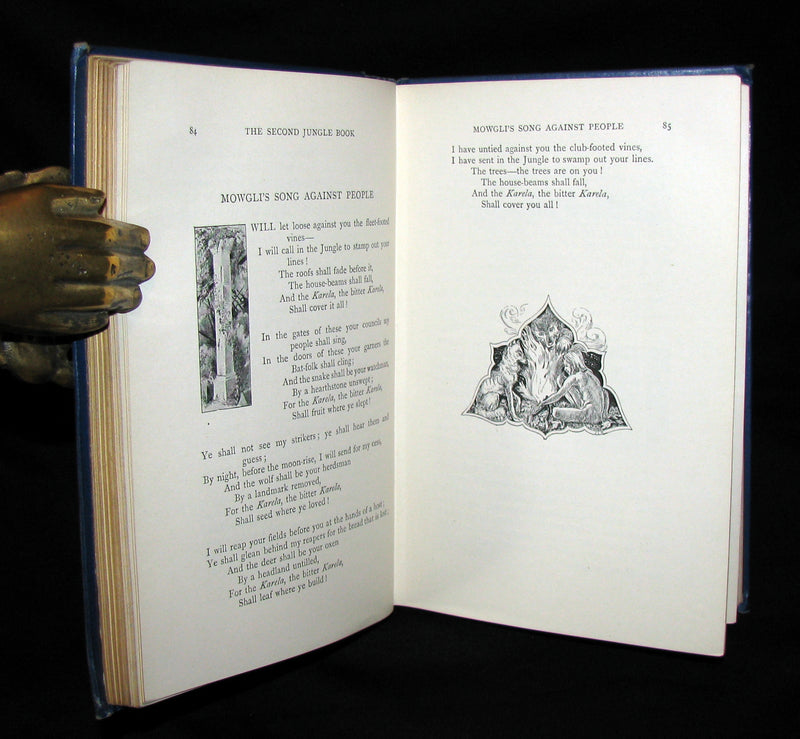 1895 Rare Book - The Second Jungle Book by Rudyard Kipling - First Edition, 2nd Printing.