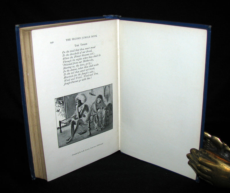 1895 Rare Book - The Second Jungle Book by Rudyard Kipling - First Edition, 2nd Printing.