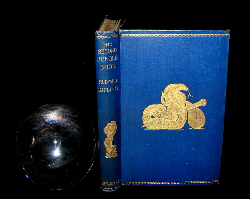 1895 Rare Book - The Second Jungle Book by Rudyard Kipling - First Edition, 2nd Printing.