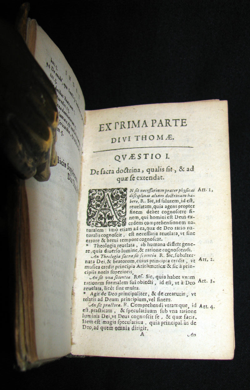1661 Rare Vellum Book - Saint Thomas Aquinas ' Theologicae Summae Compendium.