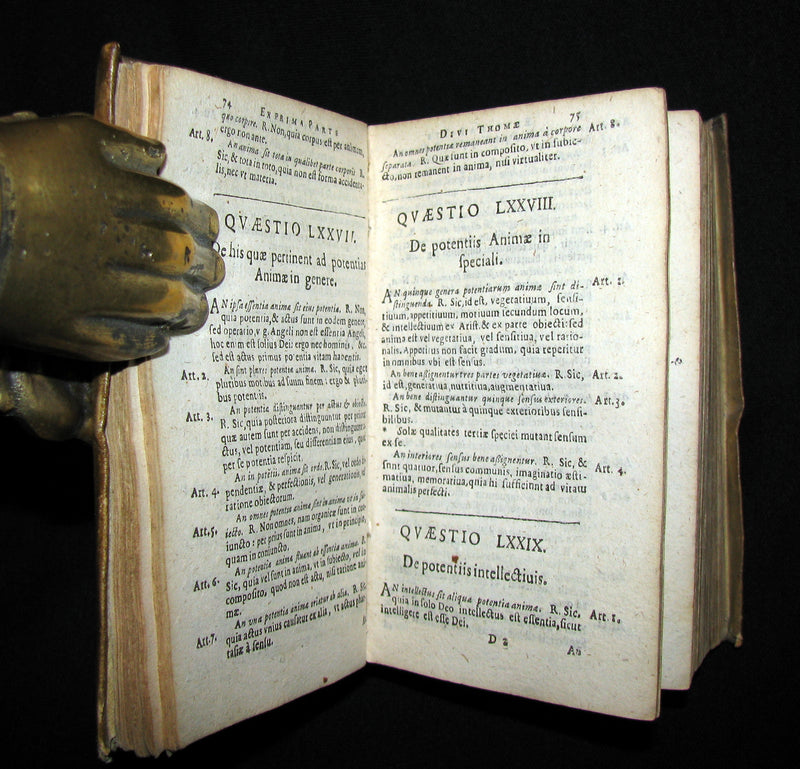 1661 Rare Vellum Book - Saint Thomas Aquinas ' Theologicae Summae Compendium.