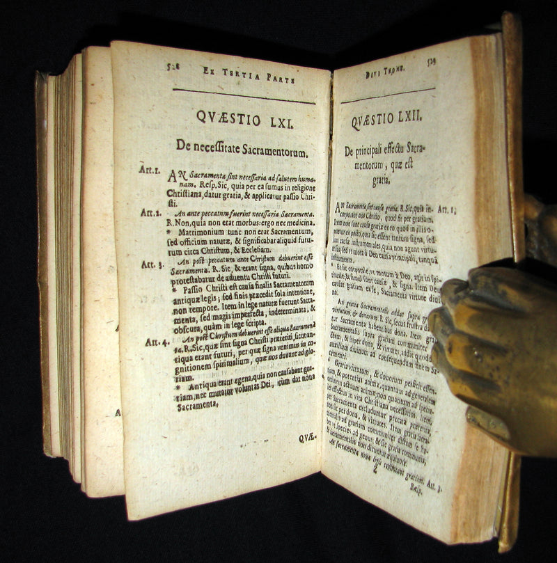 1661 Rare Vellum Book - Saint Thomas Aquinas ' Theologicae Summae Compendium.