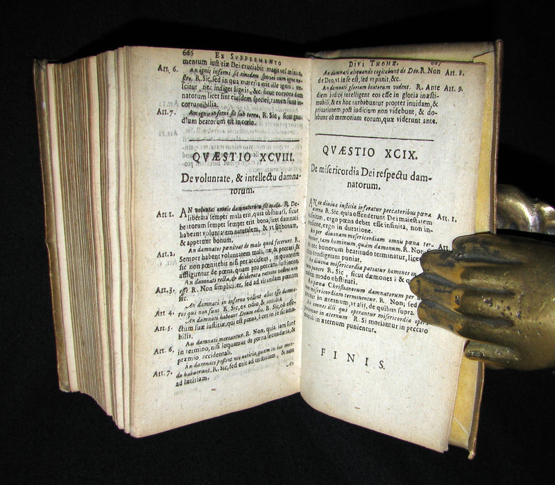 1661 Rare Vellum Book - Saint Thomas Aquinas ' Theologicae Summae Compendium.