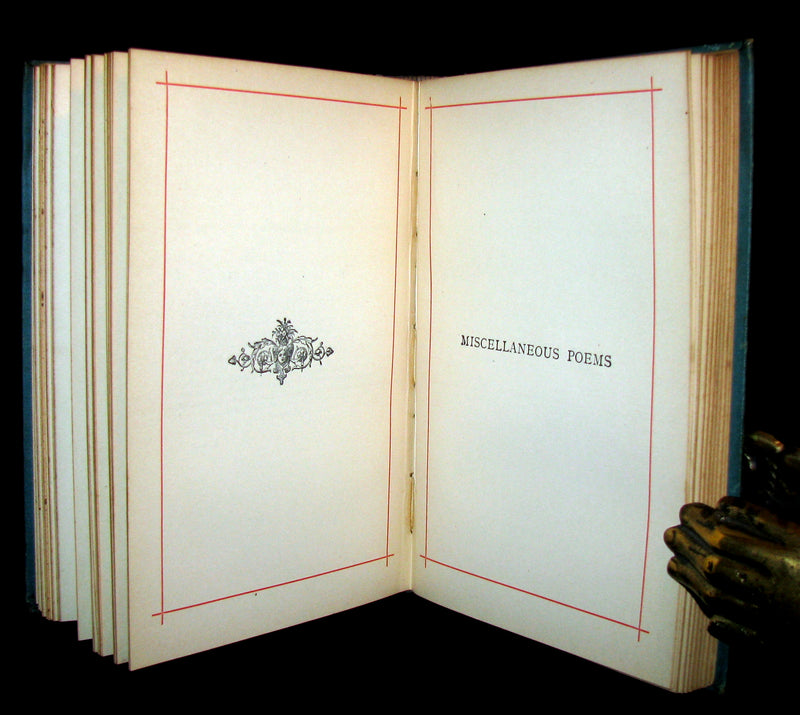 1887 Rare Victorian Book - Poems by Edgar Allan POE with Memoir (The Raven, Lenore, Ulalume, ...)