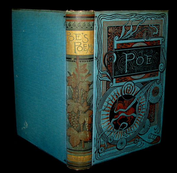 1887 Rare Victorian Book - Poems by Edgar Allan POE with Memoir (The Raven, Lenore, Ulalume, ...)