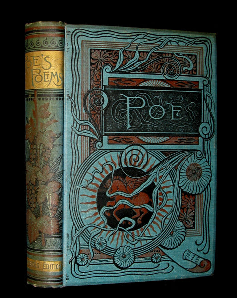 1887 Rare Victorian Book - Poems by Edgar Allan POE with Memoir (The Raven, Lenore, Ulalume, ...)