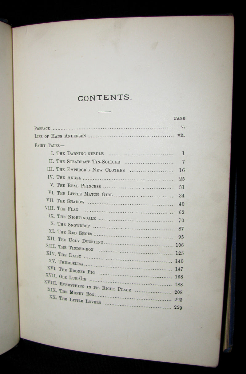 1895 Rare Victorian Book -  Hans Christian Andersen's FAIRY TALES and Stories illustrated