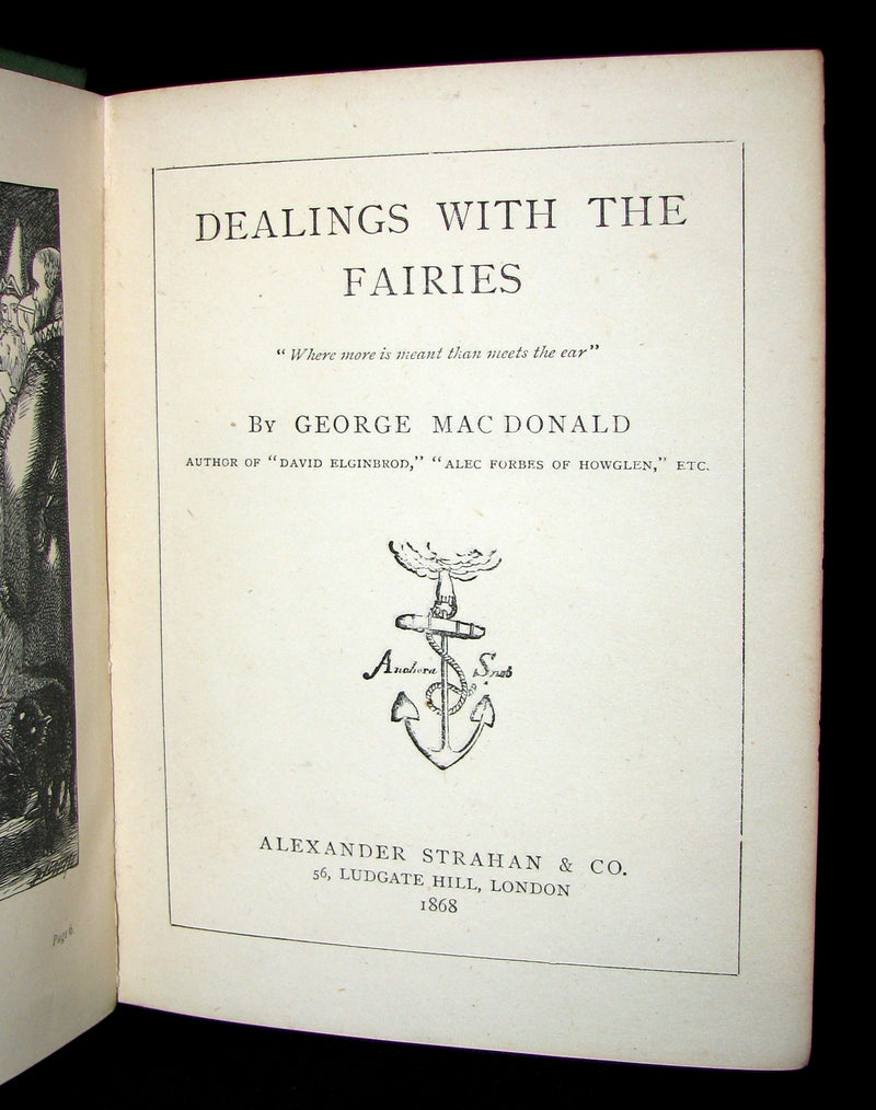 1868 Scarce Book - DEALINGS WITH THE FAIRIES by George Macdonald Illustrated by Arthur Hughes.