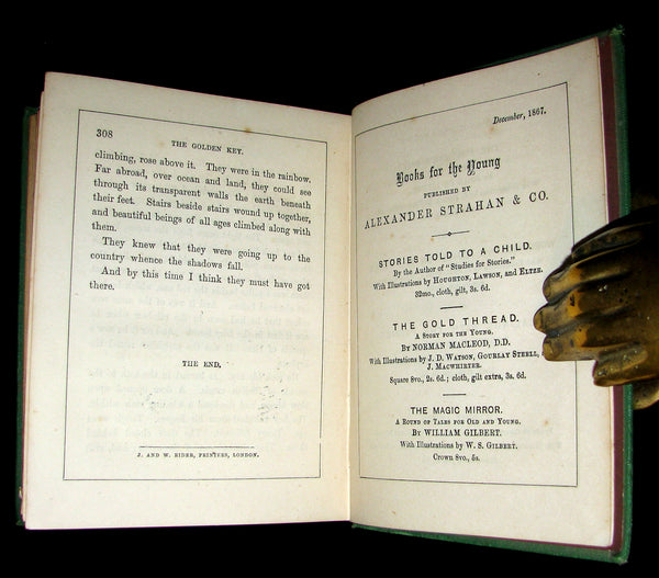 1868 Scarce Book - DEALINGS WITH THE FAIRIES by George Macdonald Illustrated by Arthur Hughes.