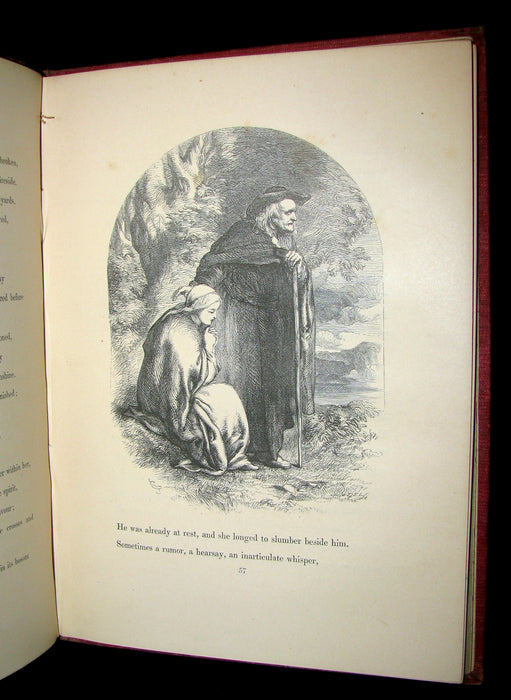 1856 Rare Victorian Book - Evangeline  A tale of Acadie by Henry Wadsworth Longfellow.