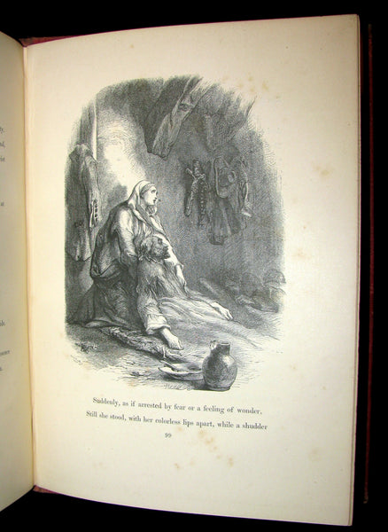 1856 Rare Victorian Book - Evangeline  A tale of Acadie by Henry Wadsworth Longfellow.