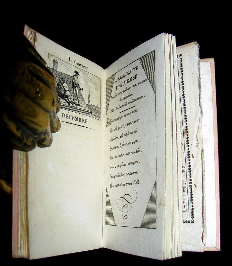 1819 Scarce French Book - TRESOR DE L'AMOUR - Almanac and Song book.