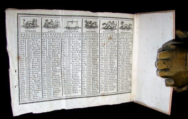 1819 Scarce French Book - TRESOR DE L'AMOUR - Almanac and Song book.