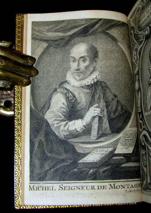 1659 Scarce French Book set - Les Essais de Michel, Seigneur De Montaigne - Essays - Philosophy.