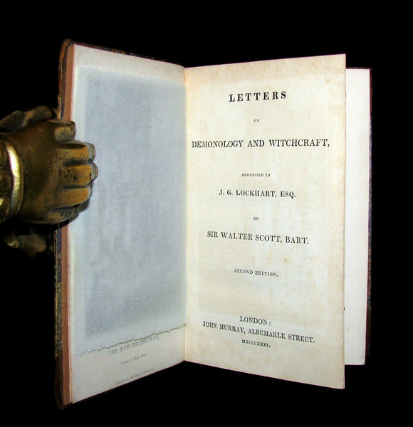 1831 Rare Book - Letters on Demonology & Witchcraft - WITCHES & FAIRIES - Walter Scott