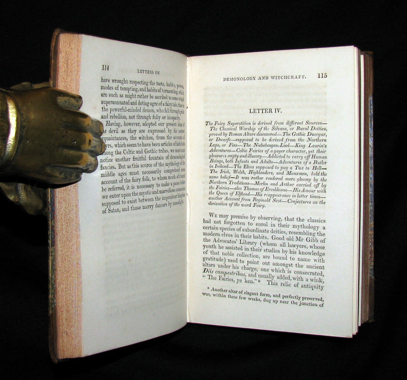 1831 Rare Book - Letters on Demonology & Witchcraft - WITCHES & FAIRIES - Walter Scott