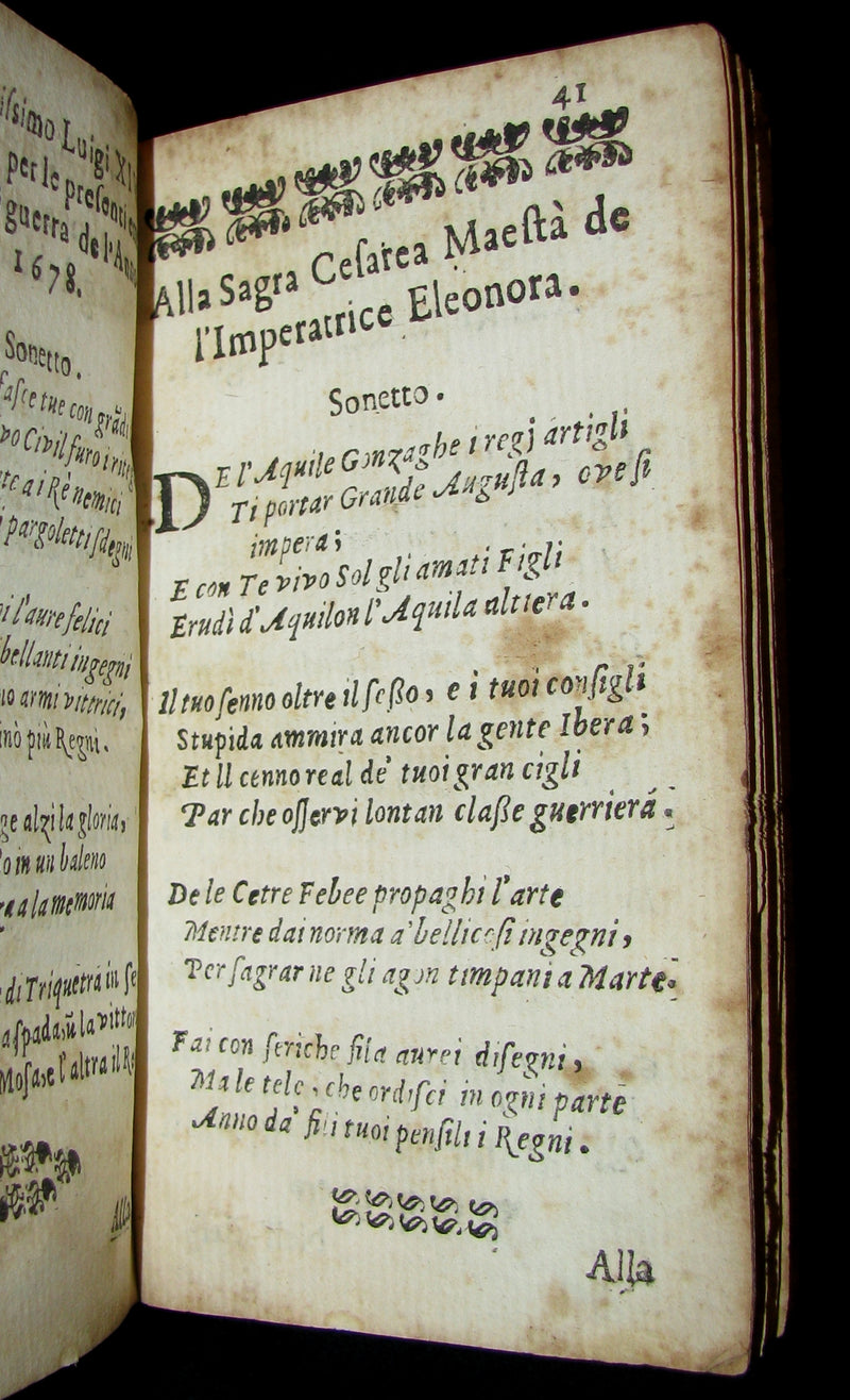 1677 Scarce Italian Book - POESIE del cavalier Fra CIRO DI PERS and Gabriel Maria Meloncelli