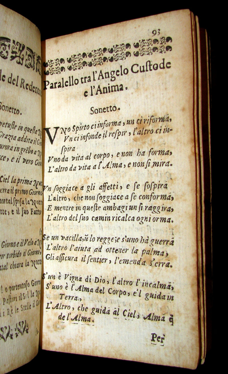 1677 Scarce Italian Book - POESIE del cavalier Fra CIRO DI PERS and Gabriel Maria Meloncelli