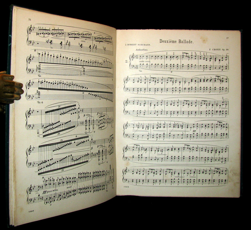 1894 Rare Victorian edition of Frederic CHOPIN Ballades & Impromptus  - Music scores