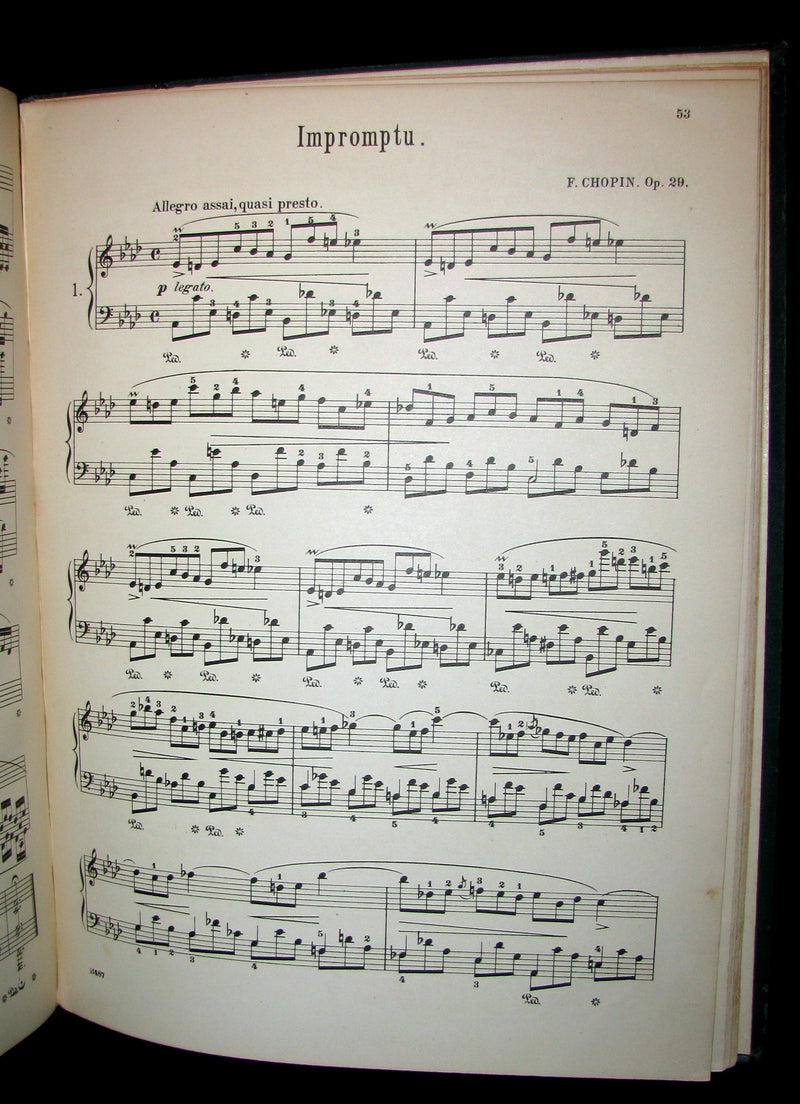 1894 Rare Victorian edition of Frederic CHOPIN Ballades & Impromptus  - Music scores