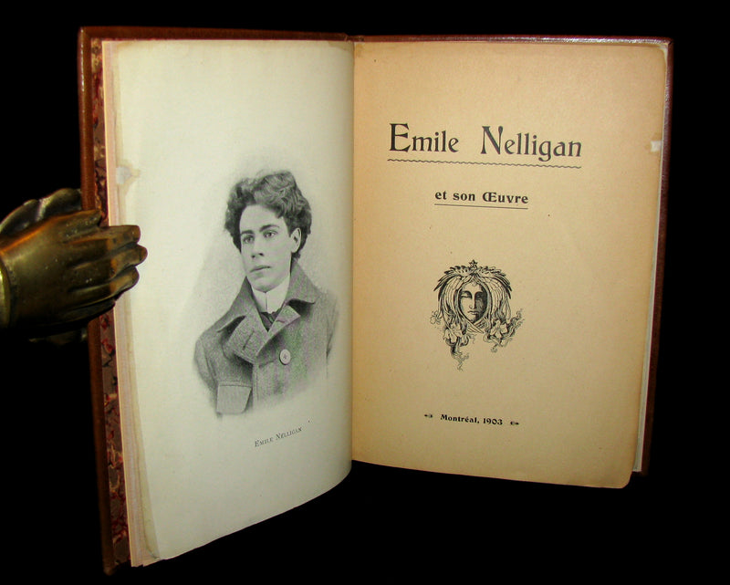 1903 Scarce French Book - Émile NELLIGAN et son Oeuvre (DANTIN, Louis) FIRST EDITION