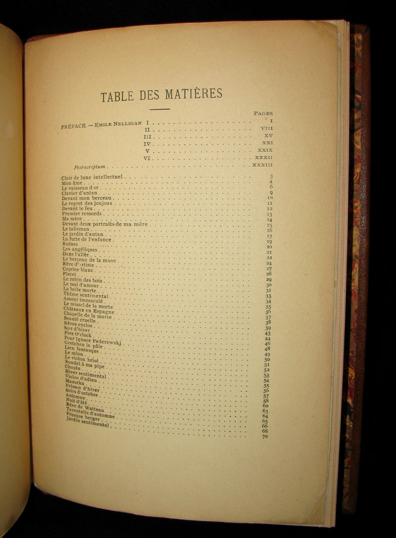 1903 Scarce French Book - Émile NELLIGAN et son Oeuvre (DANTIN, Louis) FIRST EDITION