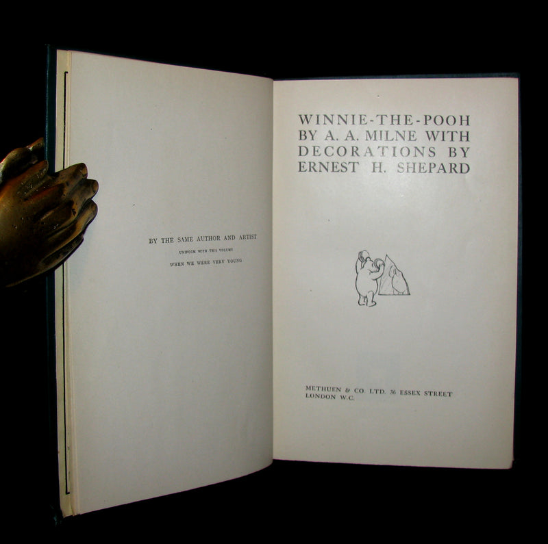 1926  First UK Edition - A. A. Milne & Ernest H. Shepard -  WINNIE-THE-POOH