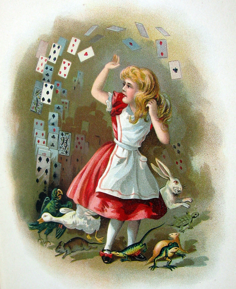 1900 Rare edition - Alice's Adventures in Wonderland & Through the Looking-Glass by Lewis Carroll