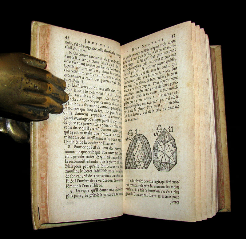 1683 Rare French Book - Scientists' Journal for year 1677 - Astronomy Sunspot, Snake Stones, 3 suns in Paris sky, etc.