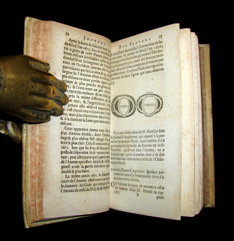 1683 Rare French Book - Scientists' Journal for year 1677 - Astronomy Sunspot, Snake Stones, 3 suns in Paris sky, etc.