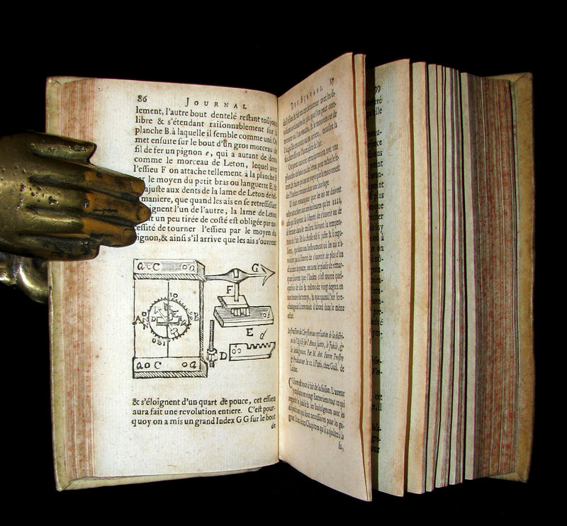 1683 Rare French Book - Scientists' Journal for year 1677 - Astronomy Sunspot, Snake Stones, 3 suns in Paris sky, etc.