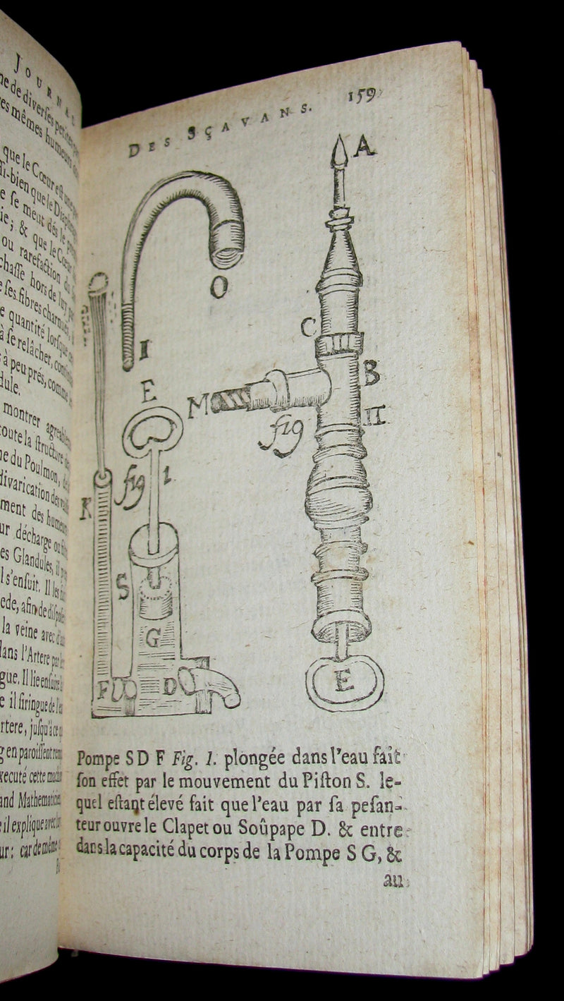 1683 Rare French Book - Scientists' Journal for year 1677 - Astronomy Sunspot, Snake Stones, 3 suns in Paris sky, etc.