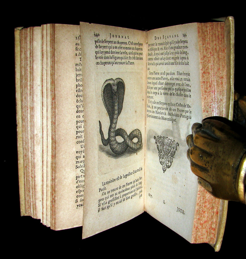 1683 Rare French Book - Scientists' Journal for year 1677 - Astronomy Sunspot, Snake Stones, 3 suns in Paris sky, etc.