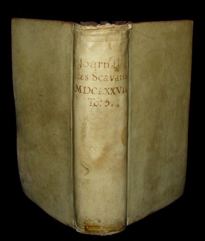 1683 Rare French Book - Scientists' Journal for year 1677 - Astronomy Sunspot, Snake Stones, 3 suns in Paris sky, etc.