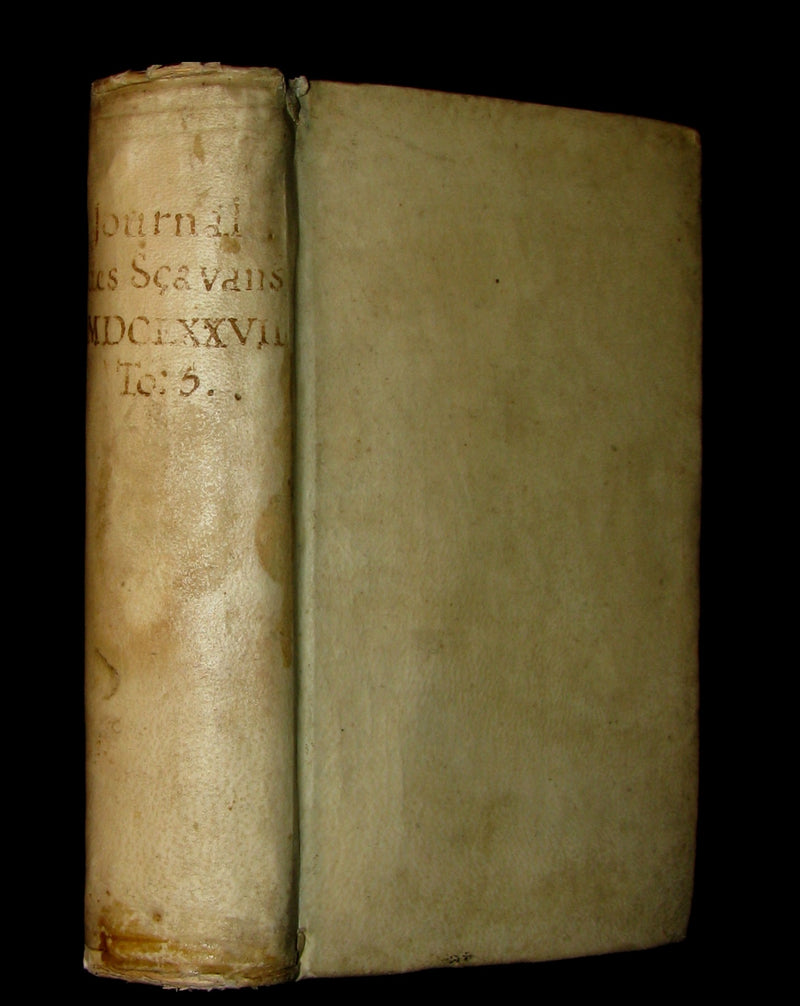 1683 Rare French Book - Scientists' Journal for year 1677 - Astronomy Sunspot, Snake Stones, 3 suns in Paris sky, etc.