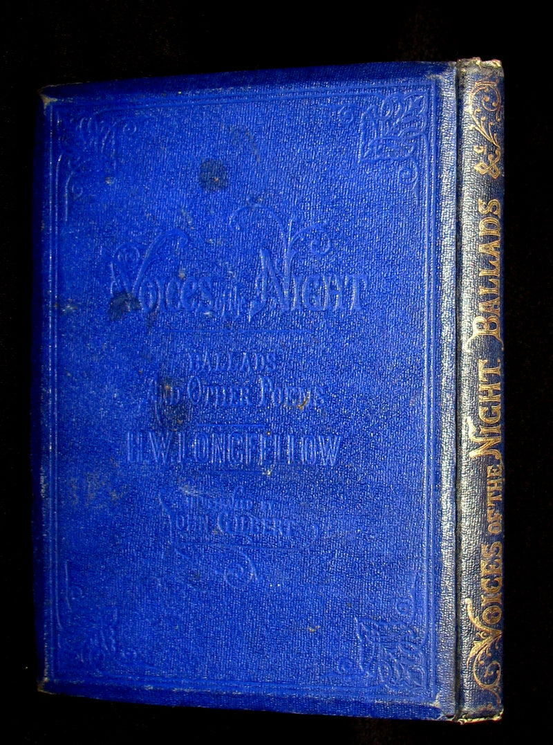 1858 Rare Victorian Book - Voices Of the Night by Henry Wadsworth Longfellow