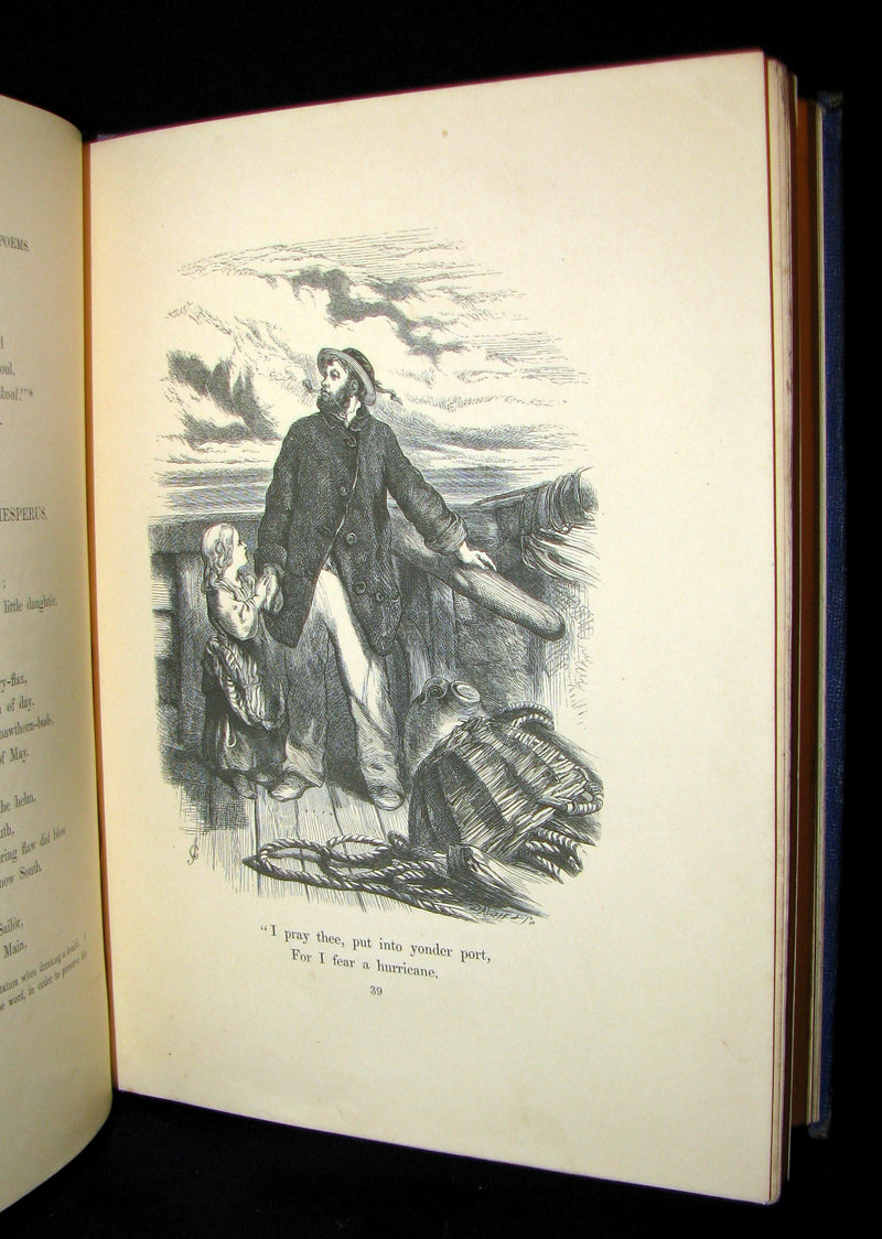 1858 Rare Victorian Book - Voices Of the Night by Henry Wadsworth Longfellow
