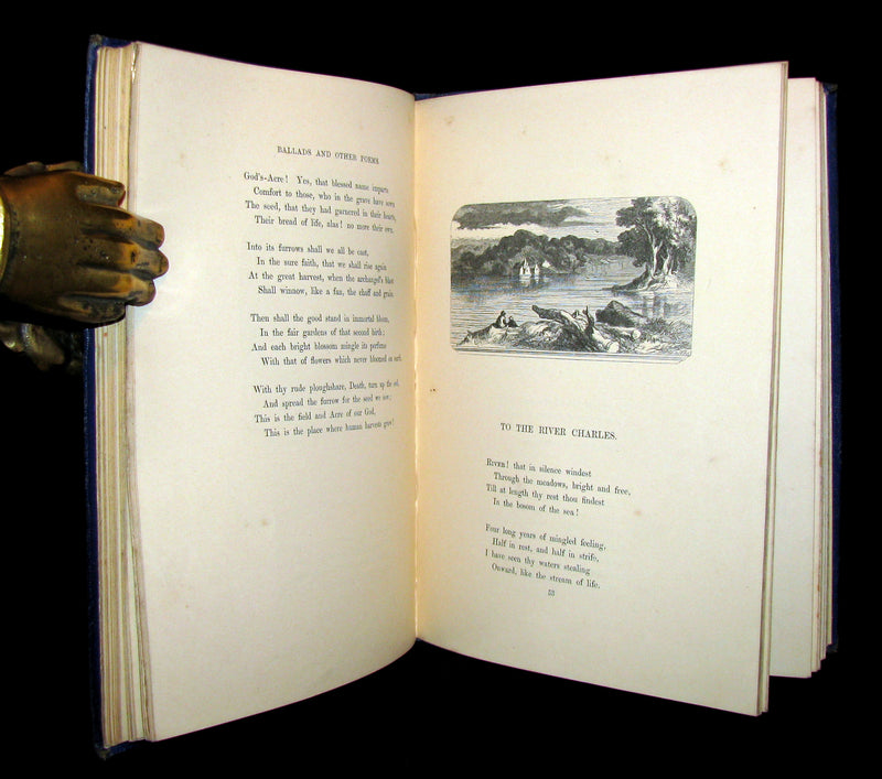 1858 Rare Victorian Book - Voices Of the Night by Henry Wadsworth Longfellow