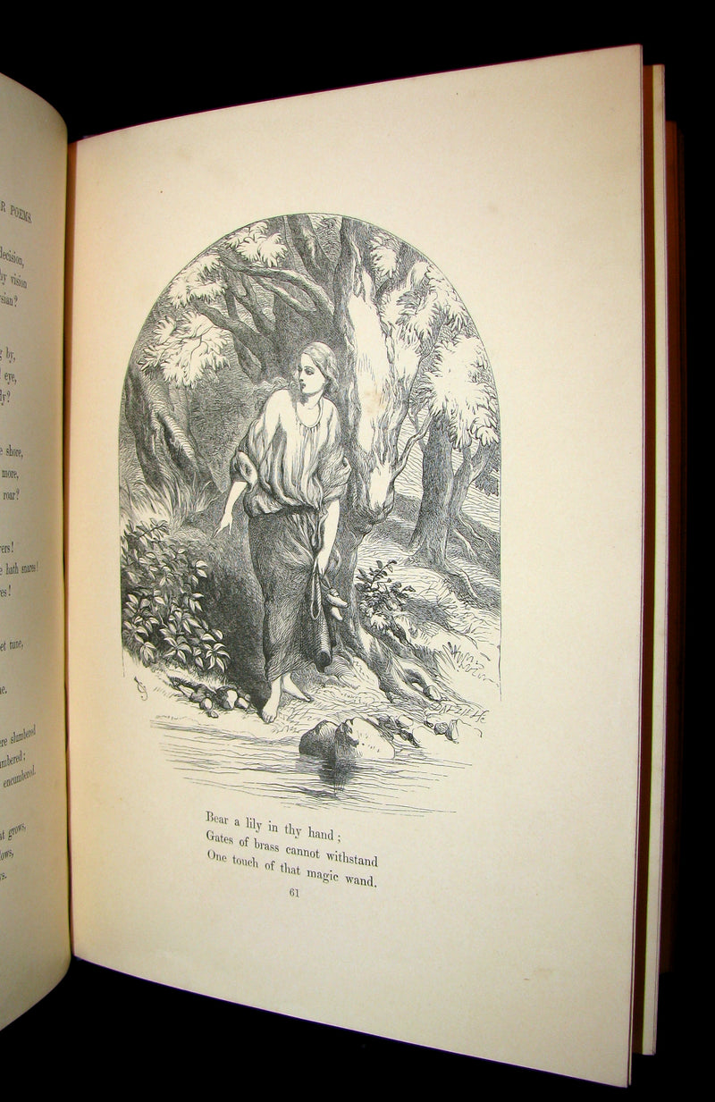 1858 Rare Victorian Book - Voices Of the Night by Henry Wadsworth Longfellow