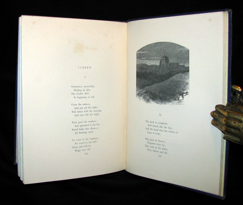 1858 Rare Victorian Book - Voices Of the Night by Henry Wadsworth Longfellow