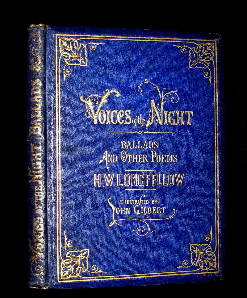 1858 Rare Victorian Book - Voices Of the Night by Henry Wadsworth Longfellow