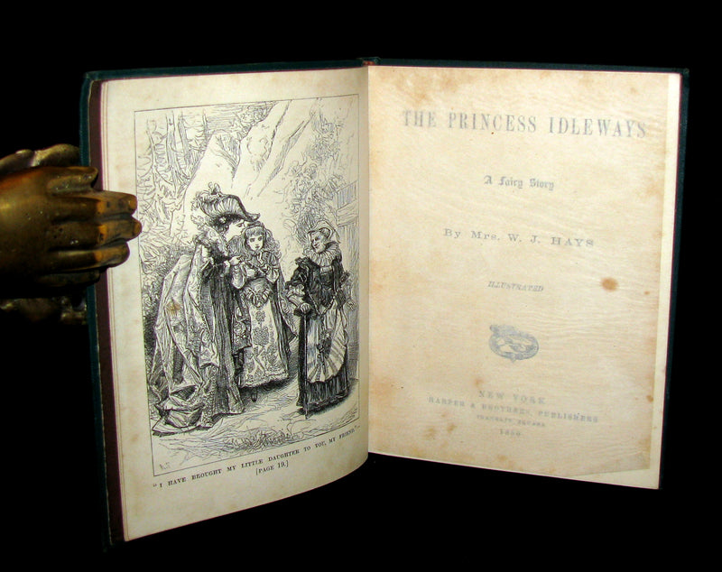 1880 Rare Victorian Book ~ The Princess Idleways a Fairy Story by Mrs. W. J. Hays. Illustrated.