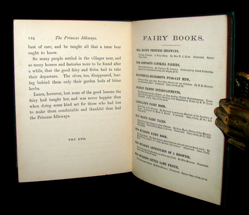 1880 Rare Victorian Book ~ The Princess Idleways a Fairy Story by Mrs. W. J. Hays. Illustrated.
