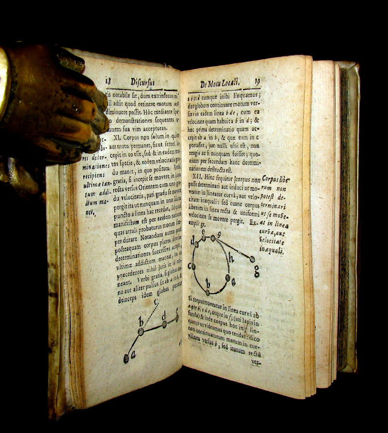 1721 Scarce Latin Vellum Book - OPERA MATHEMATICA by Ignace-Gaston Pardies Illustrated