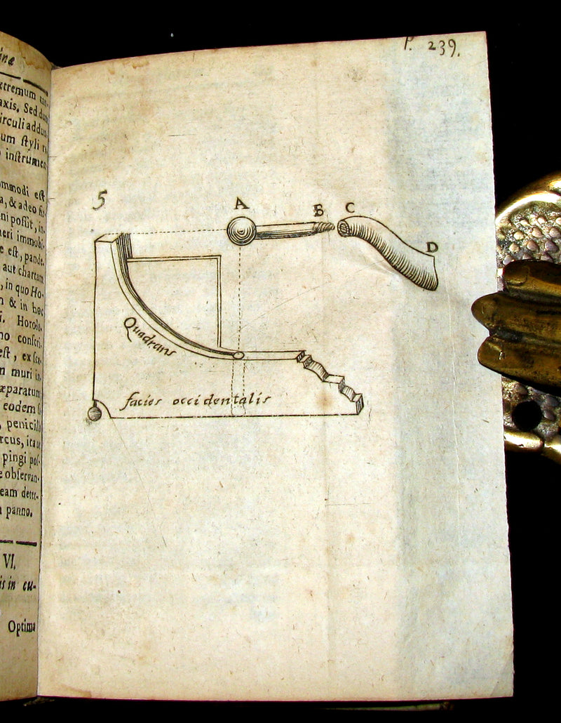 1721 Scarce Latin Vellum Book - OPERA MATHEMATICA by Ignace-Gaston Pardies Illustrated