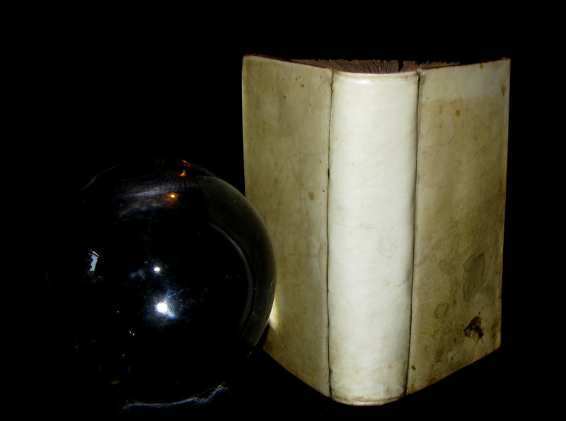 1721 Scarce Latin Vellum Book - OPERA MATHEMATICA by Ignace-Gaston Pardies Illustrated