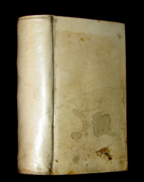 1721 Scarce Latin Vellum Book - OPERA MATHEMATICA by Ignace-Gaston Pardies Illustrated